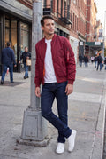 Men's Classic Bomber Jacket with Zip Closure — secondary lifestyle
