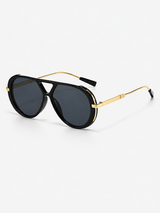 Men’s Aviator Sunglasses with Tortoise Frame-Stilenza-Black-Stilenza