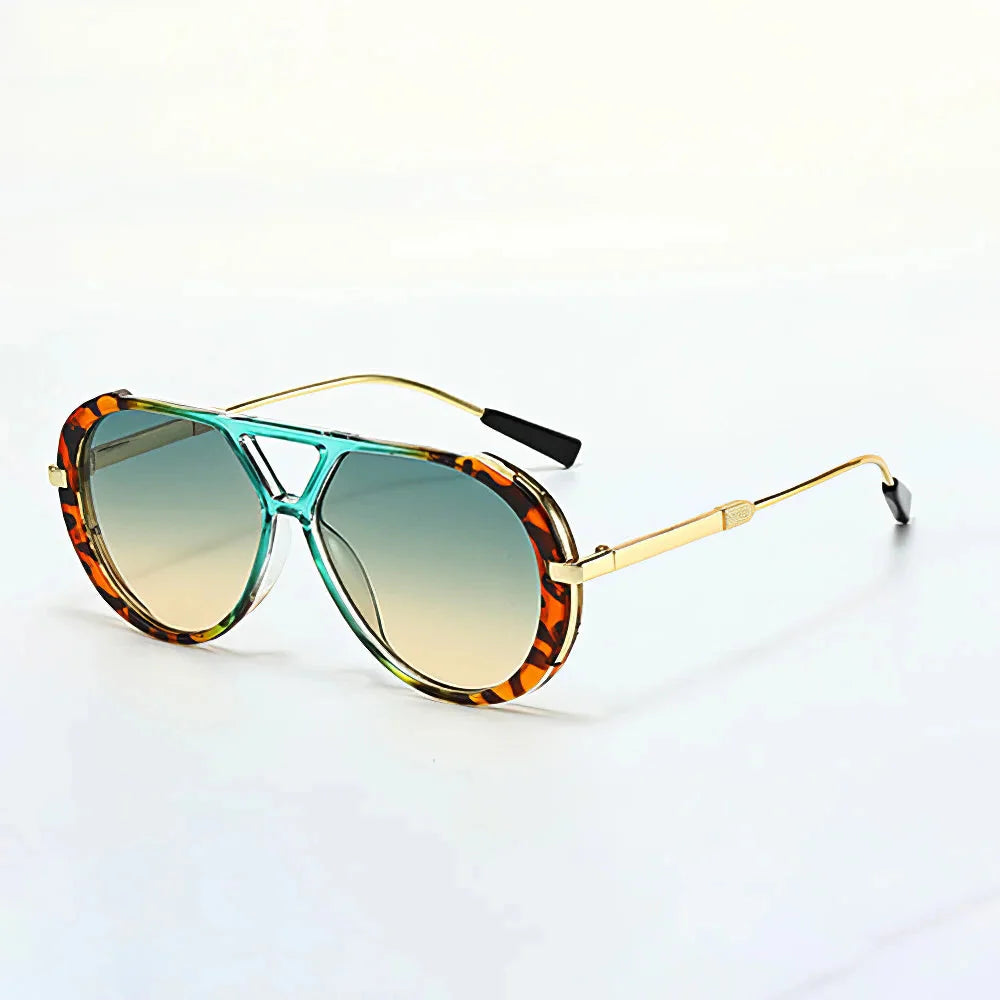 Men’s Aviator Sunglasses with Tortoise Frame-Stilenza-Turquoise-Stilenza