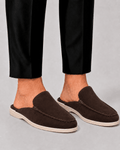 Men’s Backless Slip On Loafers-Loafers-Stilenza-Brown-37-Stilenza