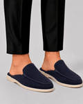 Men’s Backless Slip On Loafers-Loafers-Stilenza-Navy Blue-37-Stilenza
