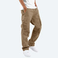 Men’s Cargo Pants Loose Fit with Drawstring Cuffs-Pants-Stilenza-Beige-S-Stilenza