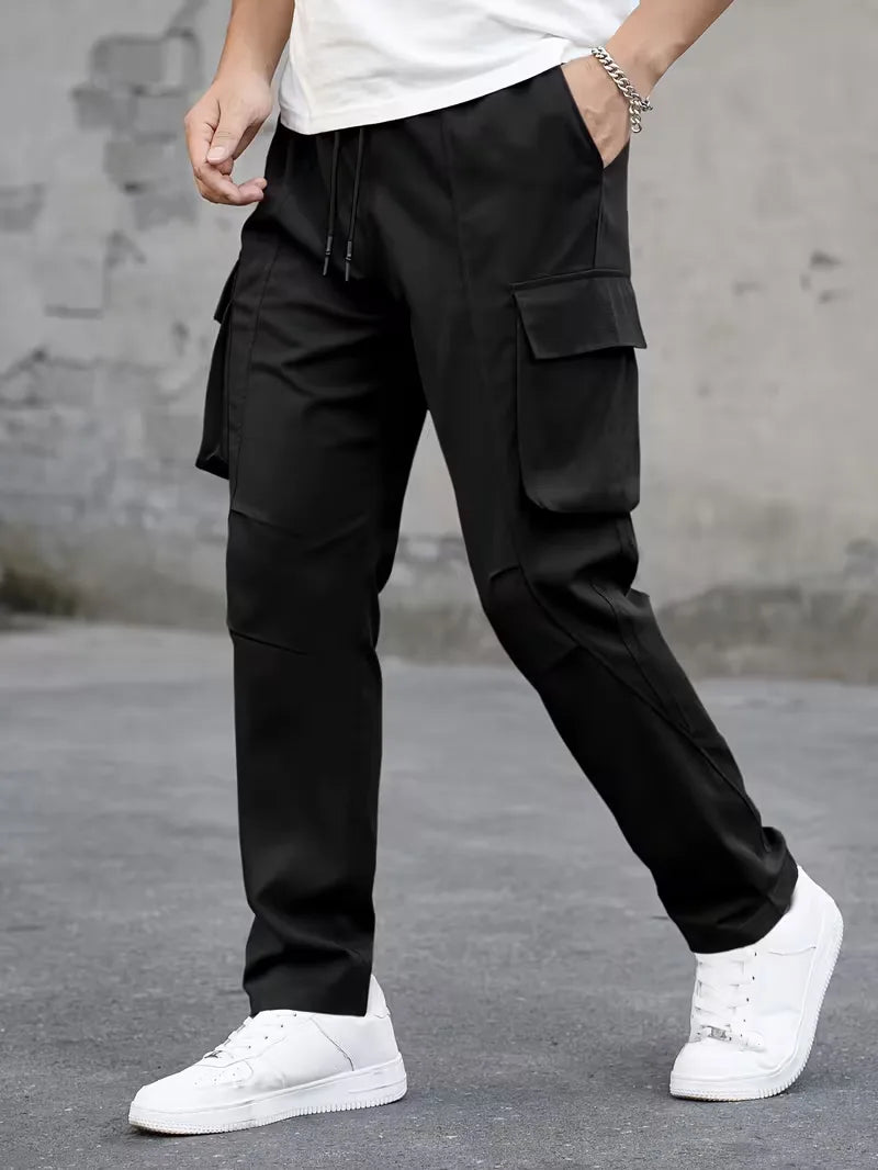 Men’s Cargo Pants Regular Fit Drawstring Waist-Cargo broeken-Stilenza-Stilenza