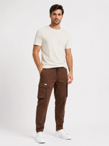 Men’s Cargo Pants Regular Fit Drawstring Waist-Cargo broeken-Stilenza-Coffee-S-Stilenza
