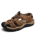 Men’s Closed Toe Hiking Sandals-Men Sandals-Stilenza-Dark Brown-38-Stilenza