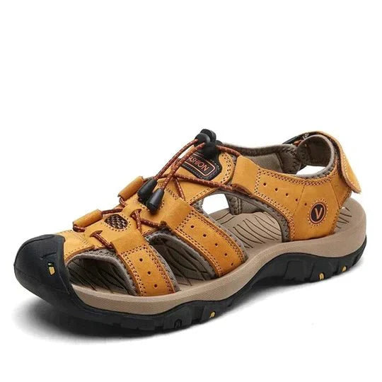 Men’s Closed Toe Hiking Sandals-Men Sandals-Stilenza-Gold-38-Stilenza