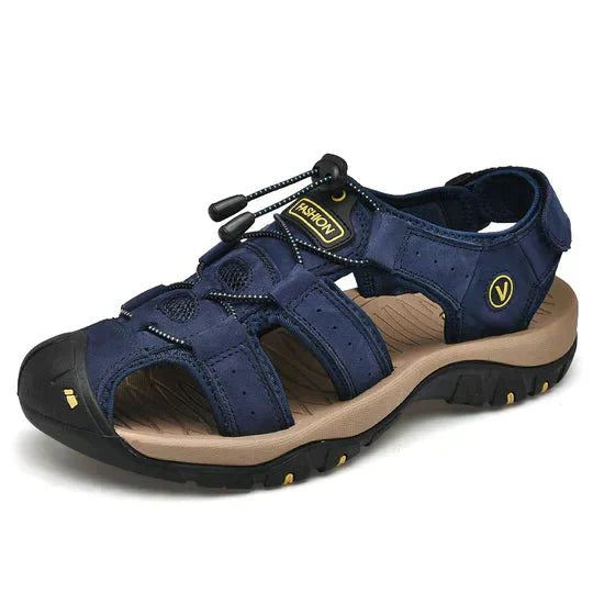 Men’s Closed Toe Hiking Sandals-Men Sandals-Stilenza-Navy Blue-38-Stilenza