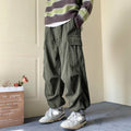 Men’s Corduroy Cargo Pants Wide Leg-Stilenza-Stilenza