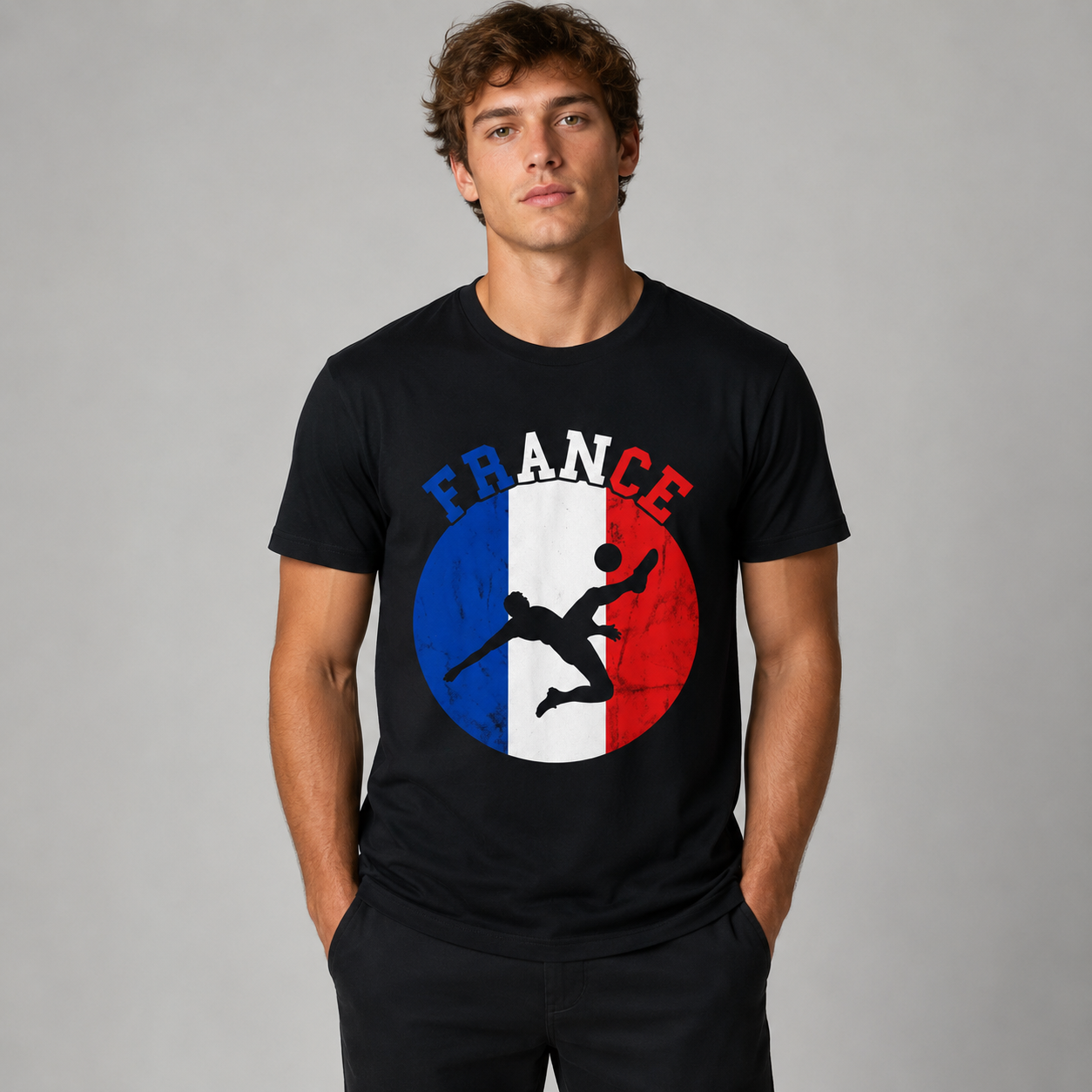 Men’s France Football Shirt WC Black Edition-Stilenza-Stilenza