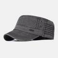 Men’s Military Cadet Cap with Curved Brim-Stilenza-Black-One size-Stilenza