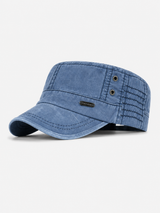 Men’s Military Cadet Cap with Curved Brim-Stilenza-Blue-One size-Stilenza