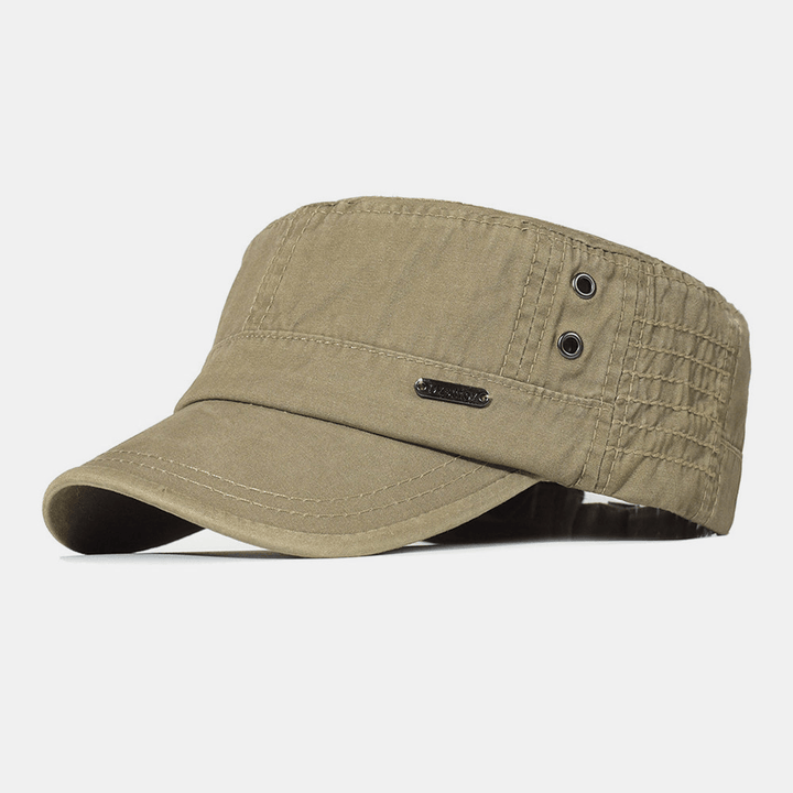 Men’s Military Cadet Cap with Curved Brim-Stilenza-Khaki-One size-Stilenza