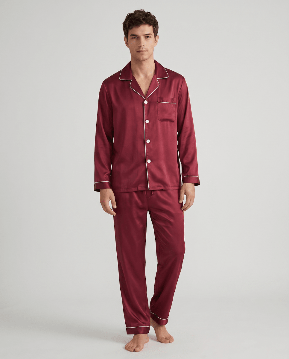 Men’s Pajama Set Long Sleeve Button Up-Stilenza-Stilenza