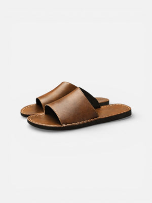 Men’s Sandals Open Toe Slide for Summer-Men Slippers-Stilenza-Brown-38-Stilenza