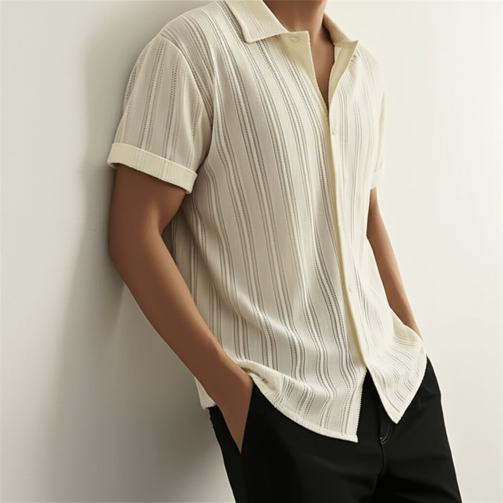 Men’s Short Sleeve Button Shirt-Stilenza-Stilenza