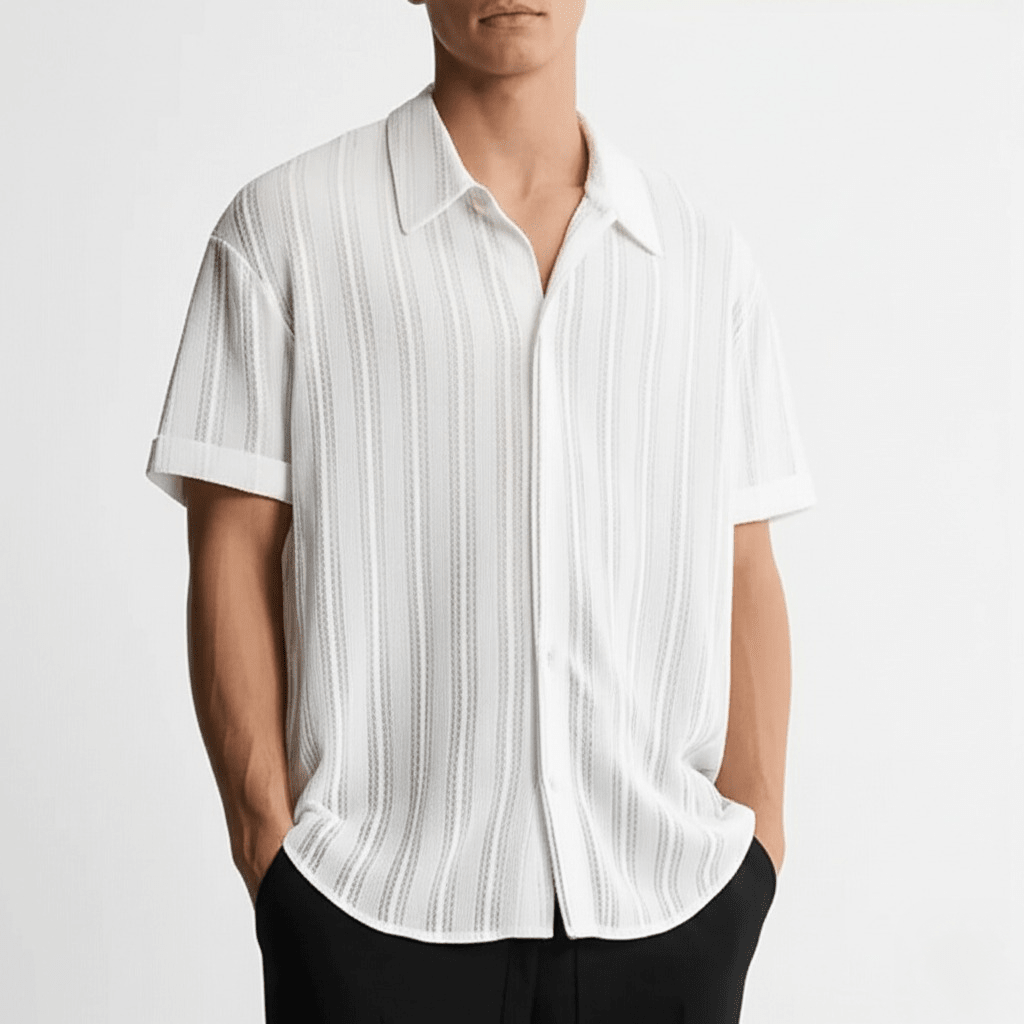 Men’s Short Sleeve Button Shirt-Stilenza-Stilenza