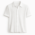 Men’s Short Sleeve Button Shirt-Stilenza-White-S-Stilenza