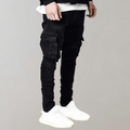 Men’s Slim Fit Cargo Pants Stacked Denim-Pants-Stilenza-Stilenza