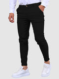 Men’s Slim Fit Chino Pants Smart Casual-Pants-Stilenza-Black-S-Stilenza