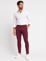 Men’s Slim Fit Chino Pants Smart Casual-Pants-Stilenza-Red-S-Stilenza