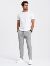 Men’s Slim Fit Jogger Pants Smart Casual-broek-Stilenza-Grey-S-Stilenza