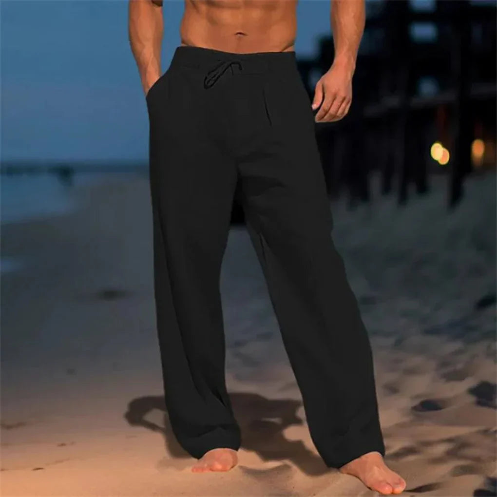 Men’s Smart Casual Pants Wide Leg-Pants-Stilenza-Black-S-Stilenza