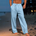 Men’s Smart Casual Pants Wide Leg-Pants-Stilenza-Light Blue-S-Stilenza