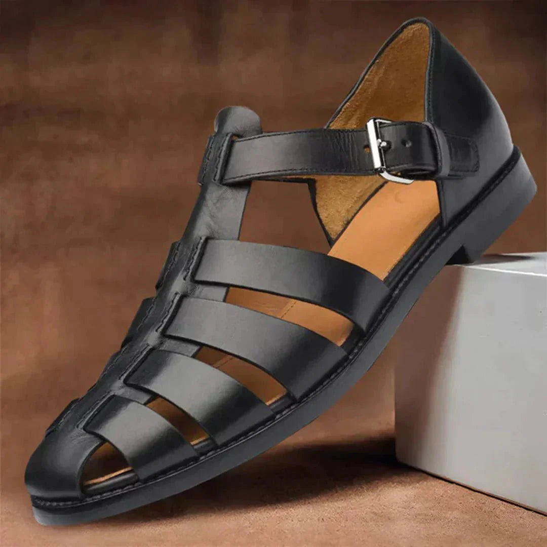 Men's Summer Sandals with Closed Toe-Stilenza-Black-39-Stilenza
