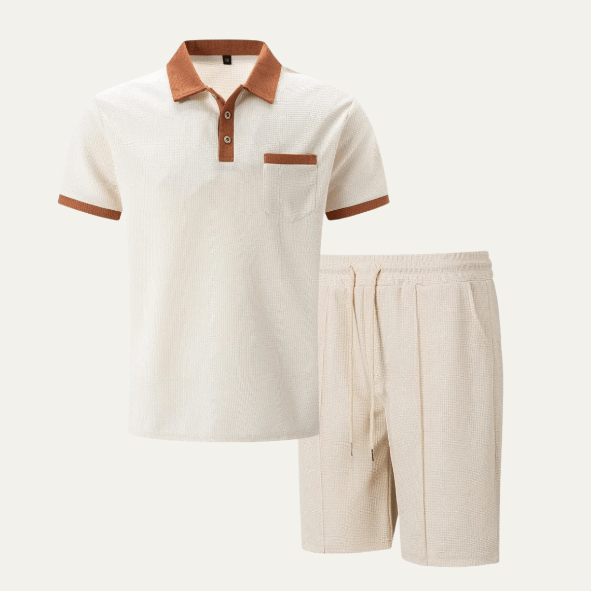 Men’s Two Piece Polo Shorts Set-Men Summer Sets-Stilenza-Stilenza