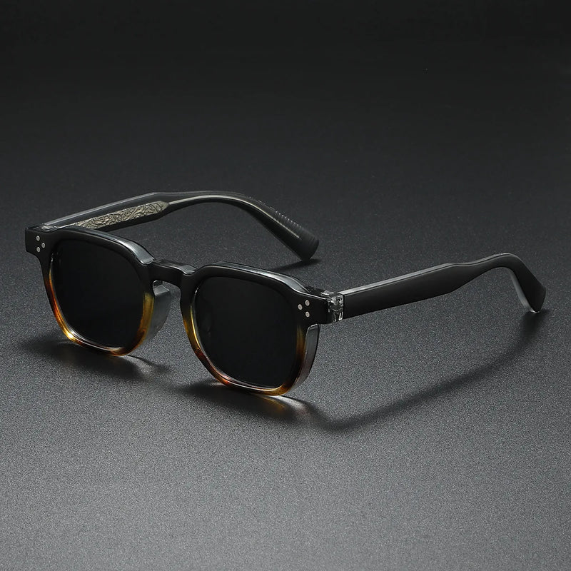 Retro Square Sunglasses with Tinted Lenses-Stilenza-Dark Gray-Stilenza