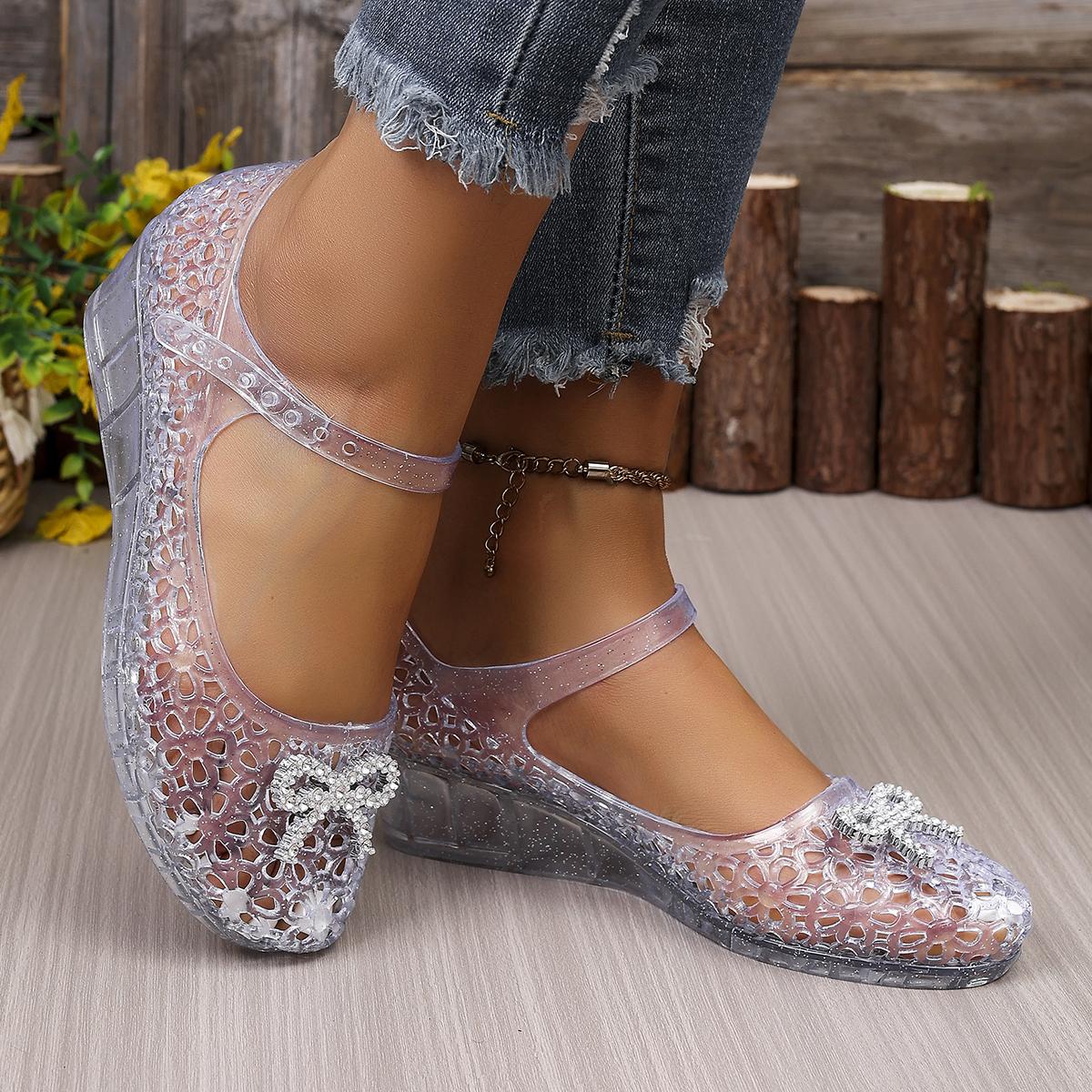 Transparent Jelly Sandals for Women with Wedge Heel-Stilenza-Stilenza