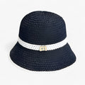 Women’s Bucket Sun Hat with Contrast Band-Stilenza-Black-One size-Stilenza