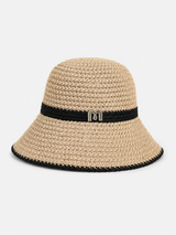 Women’s Bucket Sun Hat with Contrast Band-Stilenza-Khaki-One size-Stilenza