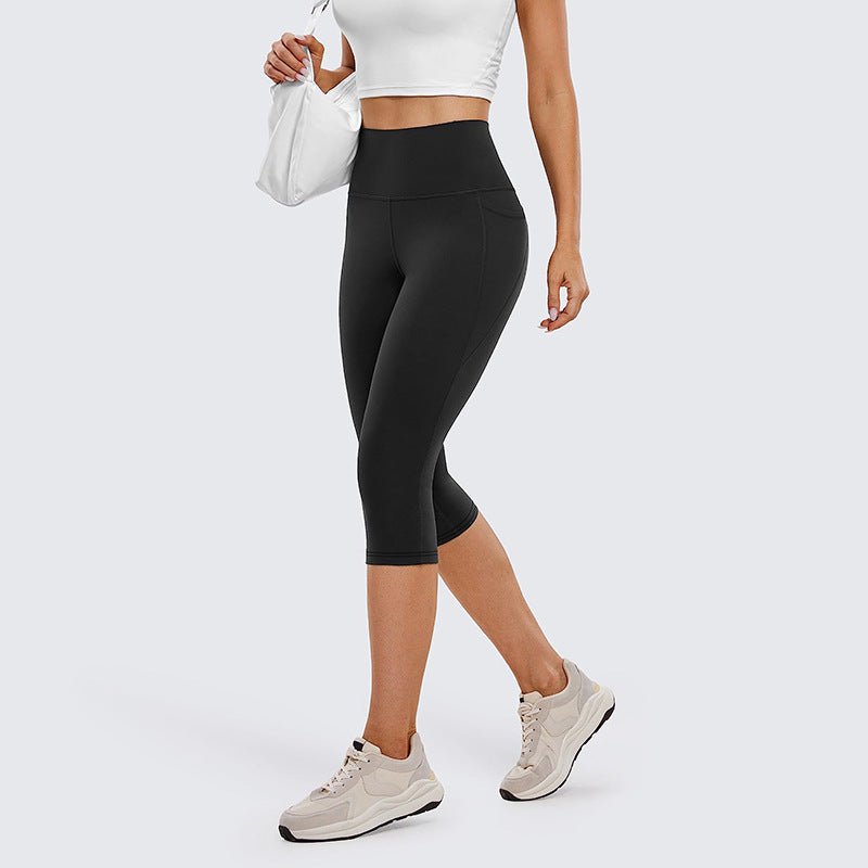 Women’s Capri Leggings High Waisted with Pocket-Stilenza-Stilenza
