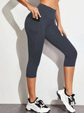 Women’s Capri Leggings High Waisted with Pocket-Stilenza-Grey-S-Stilenza