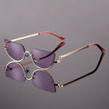 Women’s Cat Eye Sunglasses Rimless Frame-Stilenza-Purple-Stilenza