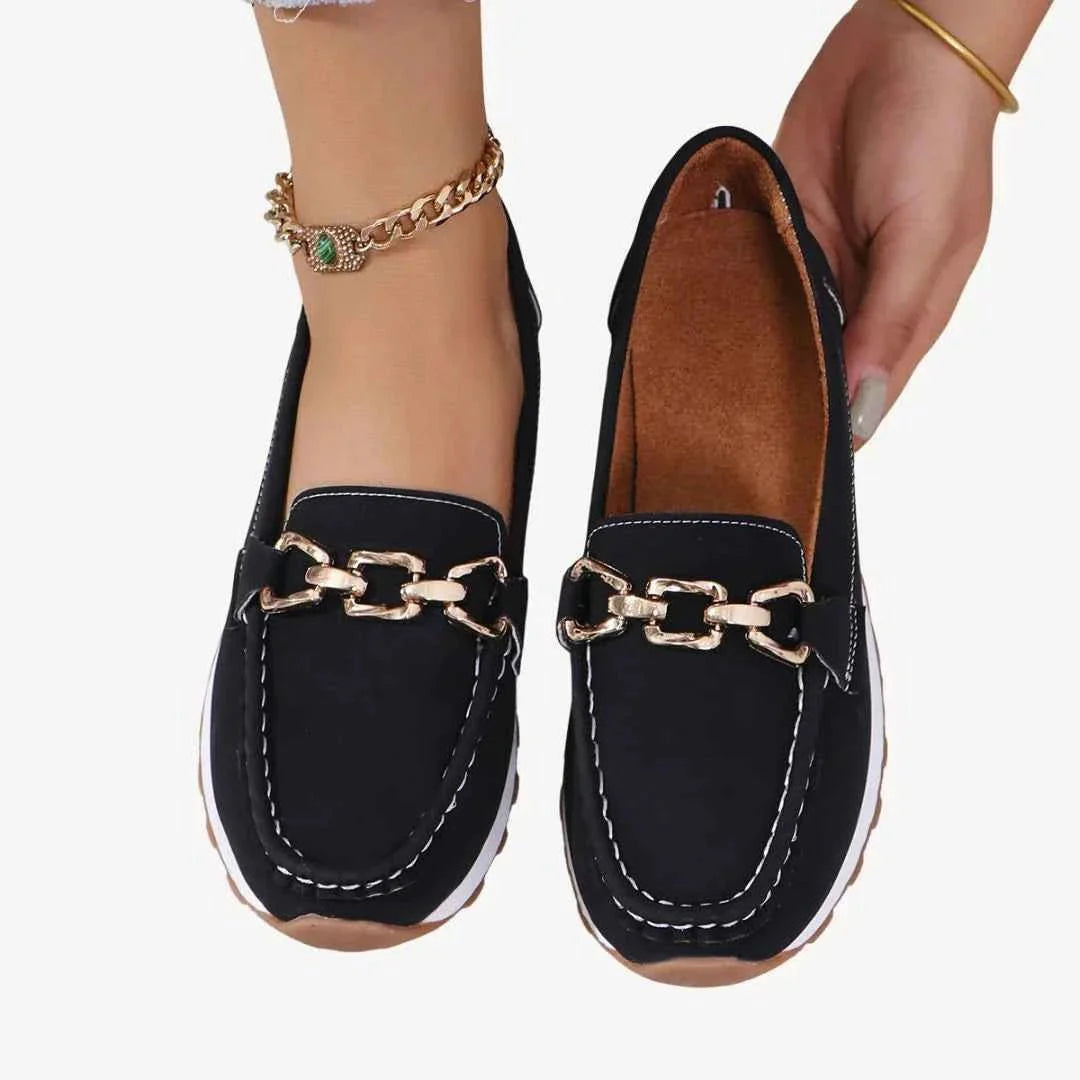 Women’s Chain Loafers Slip On Flats-Stilenza-Stilenza