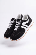 Women's Color Block Lace-Up Sneakers-Stilenza-Black-35-Stilenza