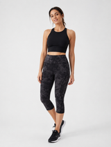 Women’s High Waisted Capri Leggings-Leggings-Stilenza-Black-S-Stilenza