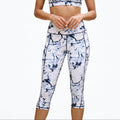 Women’s High Waisted Capri Leggings-Leggings-Stilenza-White-S-Stilenza