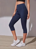 Women’s High Waisted Capri Leggings with Pocket-Legging-Stilenza-Stilenza