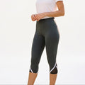 Women’s High Waisted Capri Leggings with Pocket-Women’s Activewear-Stilenza-Grey-M-Stilenza
