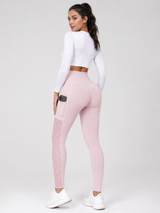 Womens-High-Waisted-Gym-Leggings-with-Pocket-Stilenza-Pink-S c