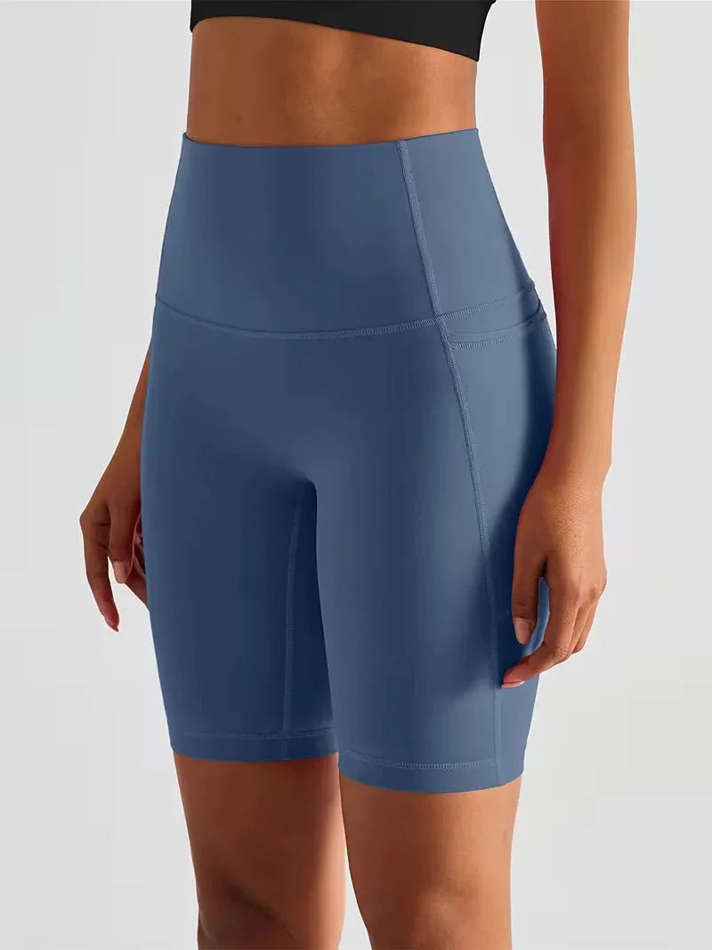 Women’s High Waisted Short Gym Leggings with Pocket-Sportshort-Stilenza-Stilenza