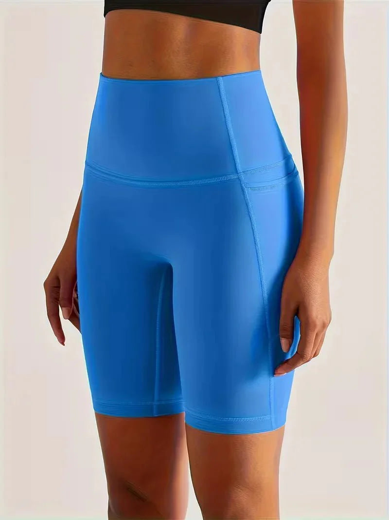 Women’s High Waisted Short Gym Leggings with Pocket-Sportshort-Stilenza-Stilenza