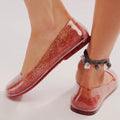 Women’s Jelly Flats Glitter Slip On Shoes-Stilenza-Stilenza
