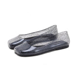 Women’s Jelly Flats Glitter Slip On Shoes-Stilenza-Navy Blue-37-Stilenza