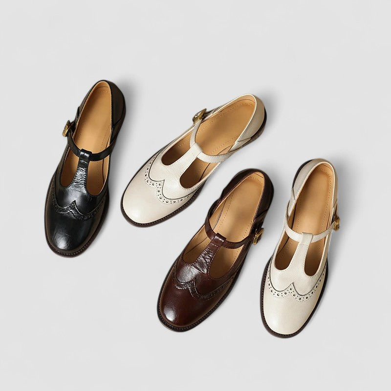 Women’s Mary Jane Flats with Low Heel-SS - Womens - Sandals-Stilenza-Stilenza
