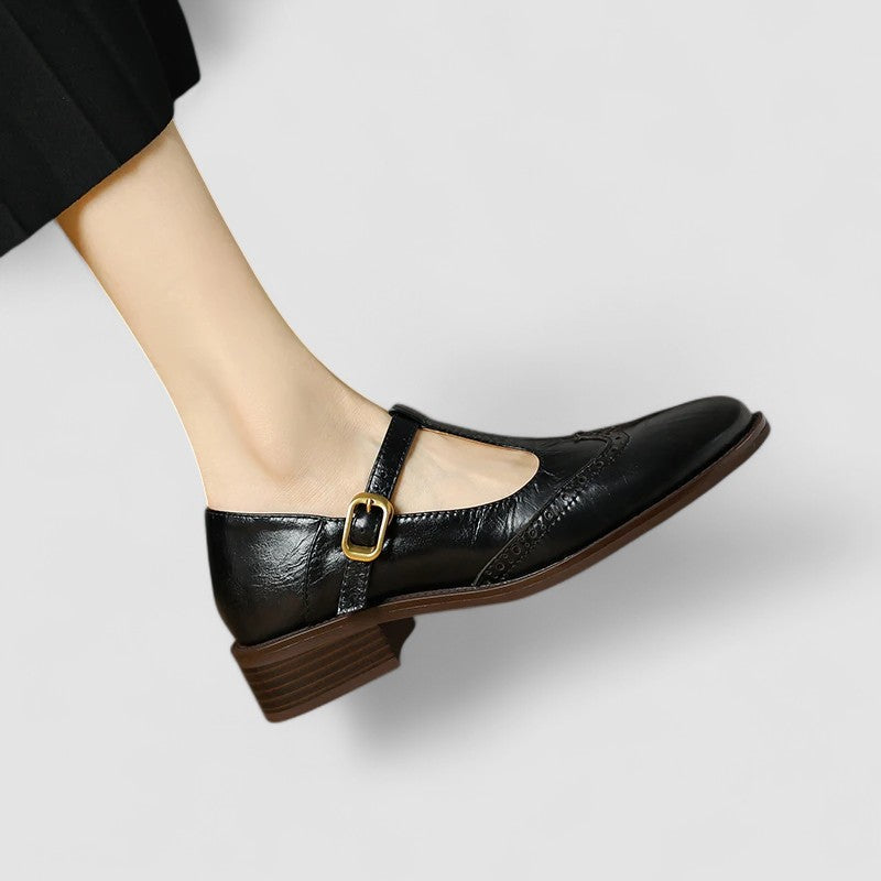 Women’s Mary Jane Flats with Low Heel-SS - Womens - Sandals-Stilenza-Stilenza