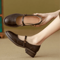 Women’s Mary Jane Flats with Low Heel-Woman's Shoes-Stilenza-Stilenza
